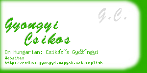 gyongyi csikos business card