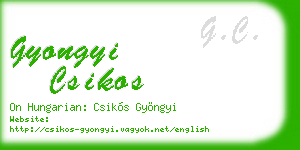 gyongyi csikos business card